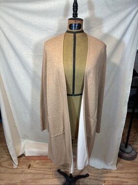 Open Front Beige j.Jill petite Cardigan